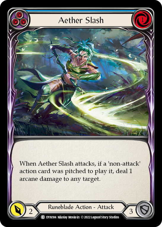 Aether Slash (Blue) | Common [Rainbow Foil]