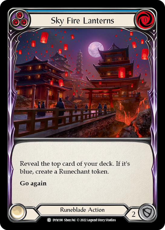 Sky Fire Lanterns (Blue) | Common [Rainbow Foil]