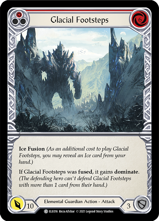 Glacial Footsteps (Red) | Common [Rainbow Foil] - First Edition