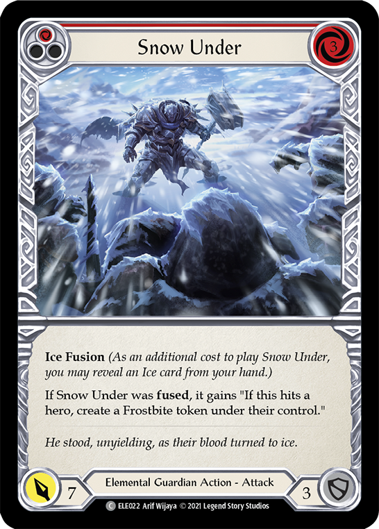 Snow Under (Red) | Common [Rainbow Foil] - First Edition