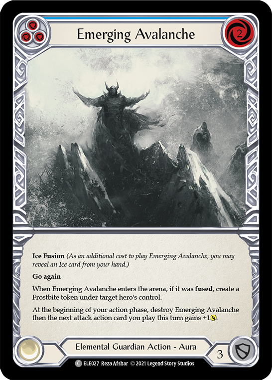 Emerging Avalanche (Blue) | Common [Rainbow Foil] - First Edition