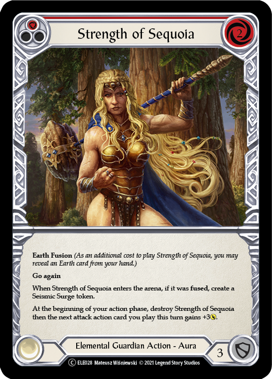 Strength of Sequoia (Red) | Common [Rainbow Foil] - Unlimited