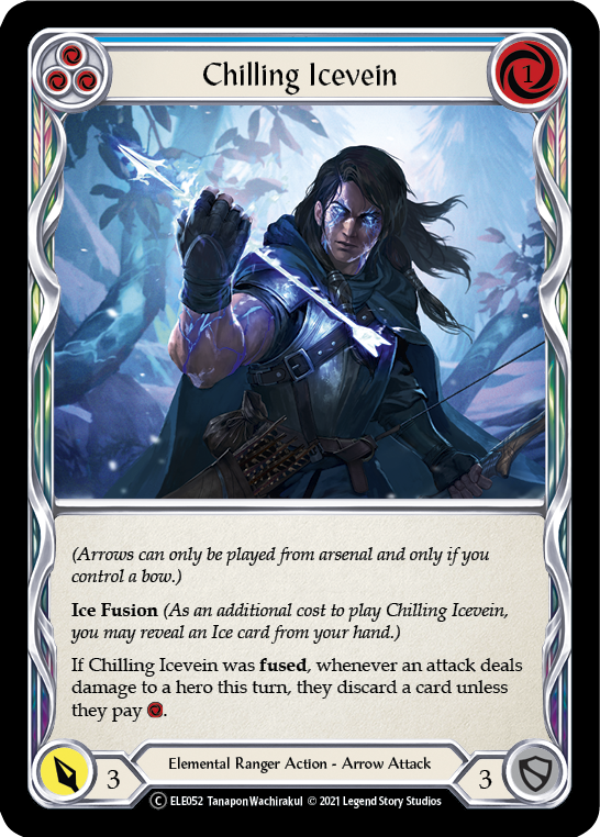 Chilling Icevein (Blue) | Common [Rainbow Foil] - Unlimited