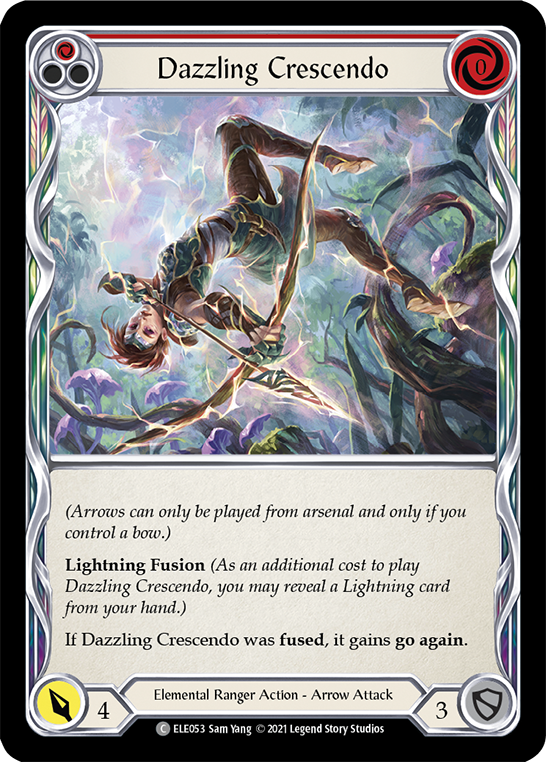 Dazzling Crescendo (Red) | Common [Rainbow Foil] - First Edition