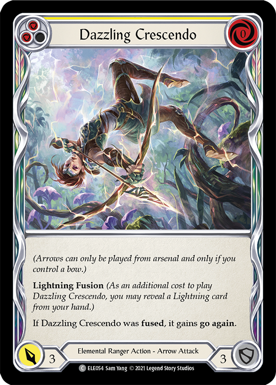 Dazzling Crescendo (Yellow) | Common [Rainbow Foil] - First Edition