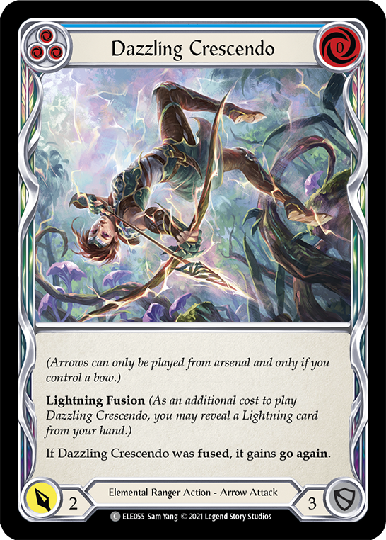 Dazzling Crescendo (Blue) | Common [Rainbow Foil] - First Edition