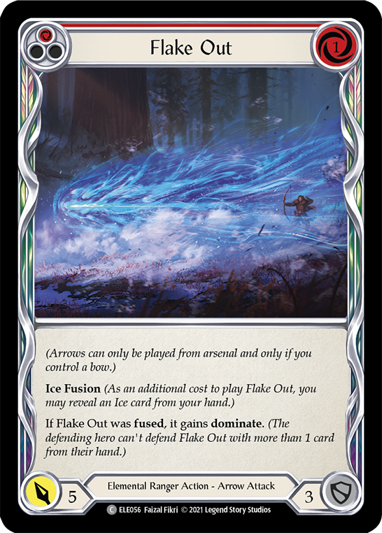 Flake Out (Red) | Common [Rainbow Foil] - First Edition