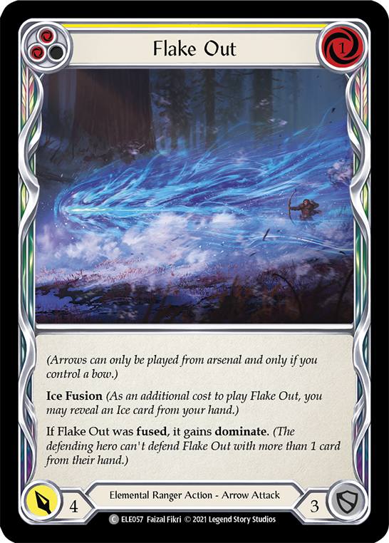 Flake Out (Yellow) | Common [Rainbow Foil] - First Edition