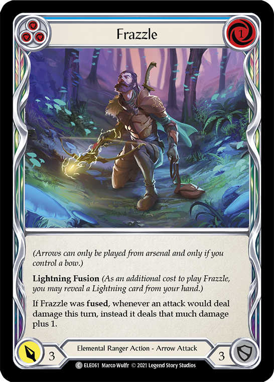 Frazzle (Blue) | Common [Rainbow Foil] - First Edition