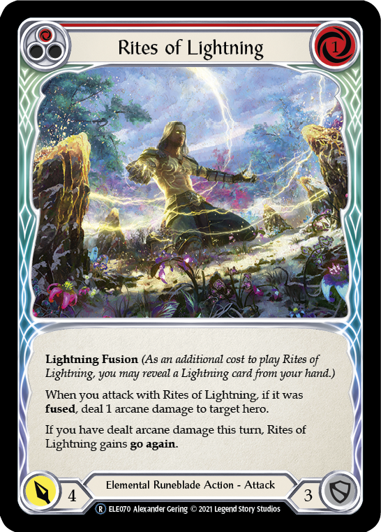 Rites of Lightning (Red) | Rare [Rainbow Foil] - Unlimited