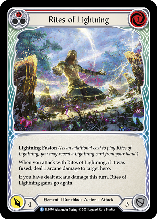 Rites of Lightning (Red) | Rare [Rainbow Foil] - First Edition