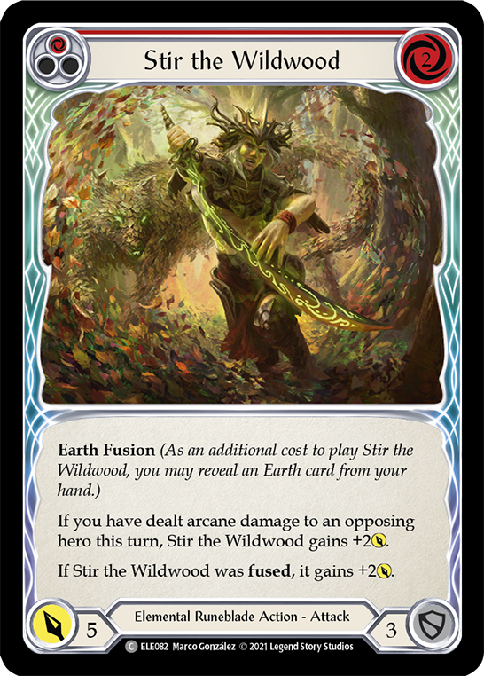 Stir the Wildwood (Red) | Common [Rainbow Foil] - First Edition