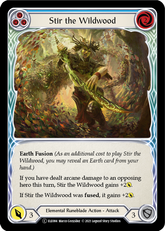 Stir the Wildwood (Blue) | Common [Rainbow Foil] - Unlimited