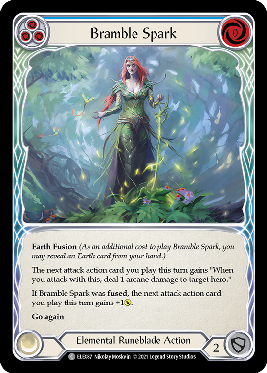 Bramble Spark (Blue) | Common [Rainbow Foil] - First Edition