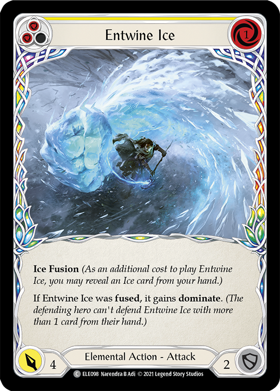 Entwine Ice (Yellow) | Common [Rainbow Foil] - First Edition