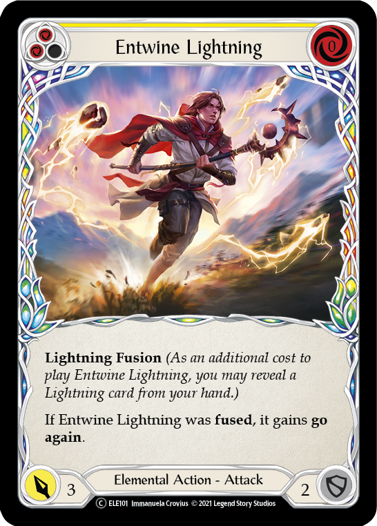 Entwine Lightning (Yellow) | Common [Rainbow Foil] - Unlimited