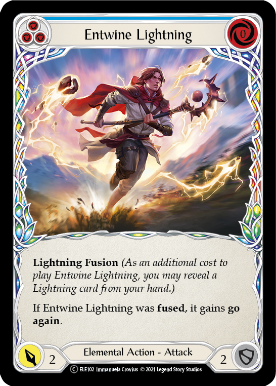 Entwine Lightning (Blue) | Common [Rainbow Foil] - Unlimited