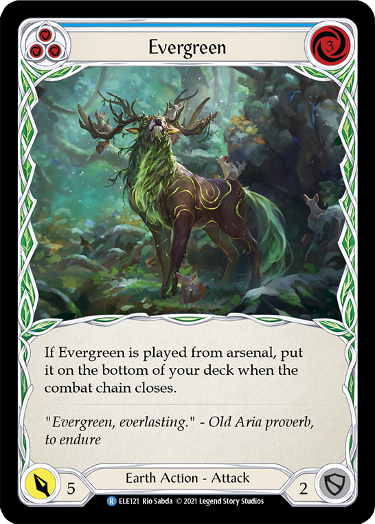 Evergreen (Blue) | Rare [Rainbow Foil] - First Edition