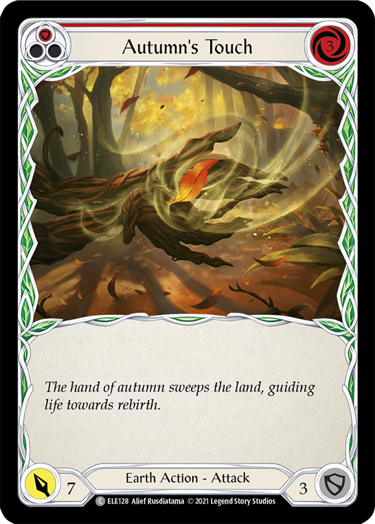 Autumn's Touch (Red) | Common [Rainbow Foil] - First Edition