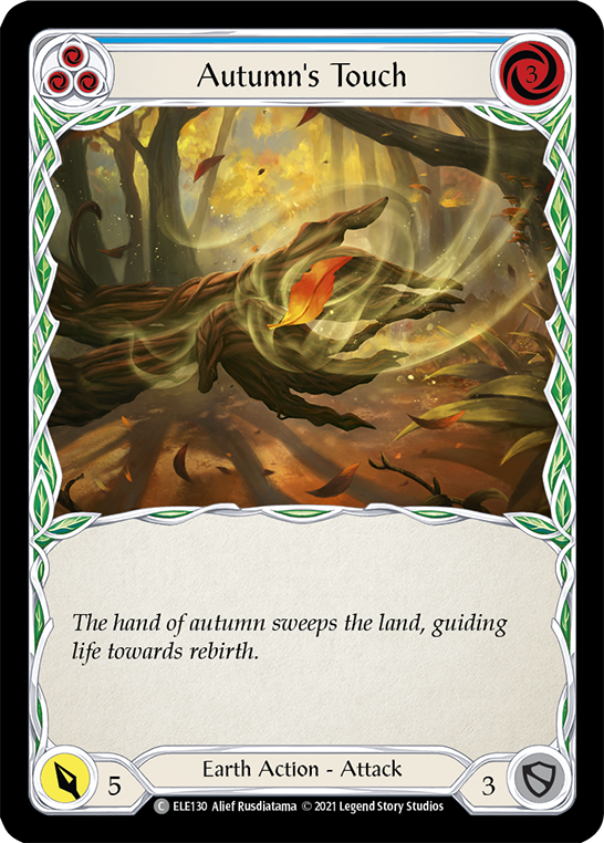 Autumn's Touch (Blue) | Common [Rainbow Foil] - First Edition