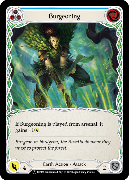 Burgeoning (Blue) | Common [Rainbow Foil] - Unlimited