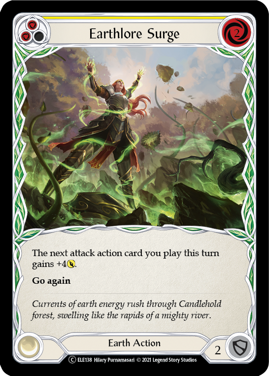 Earthlore Surge (Yellow) | Common [Rainbow Foil] - Unlimited