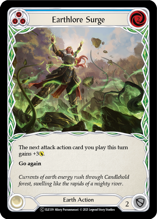 Earthlore Surge (Blue) | Common [Rainbow Foil] - Unlimited