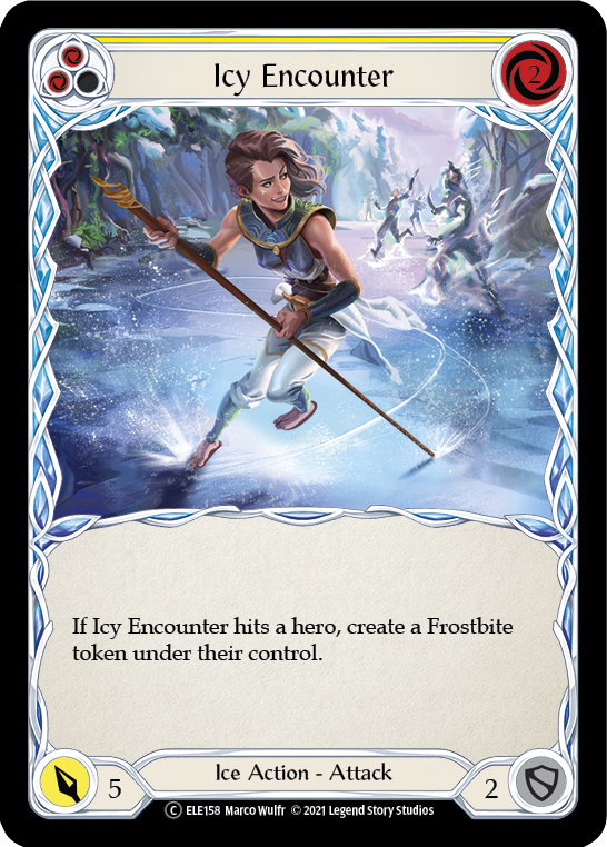 Icy Encounter (Yellow) | Common [Rainbow Foil] - Unlimited