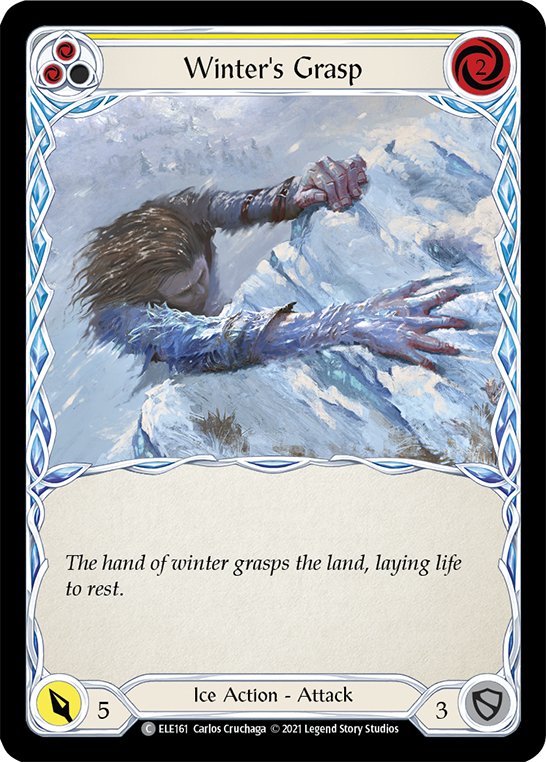 Winter's Grasp (Yellow) | Common [Rainbow Foil] - First Edition