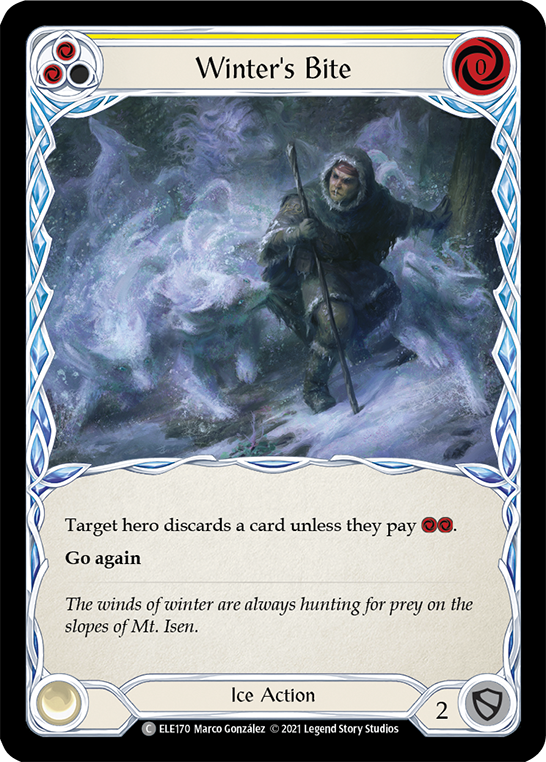 Winters Bite (Yellow) | Common [Rainbow Foil] - First Edition