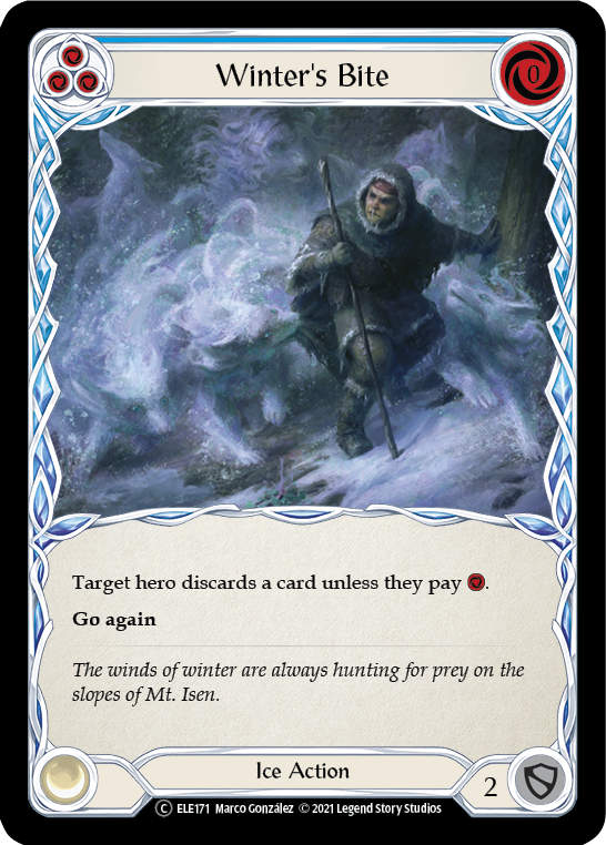 Winters Bite (Blue) | Common [Rainbow Foil] - Unlimited