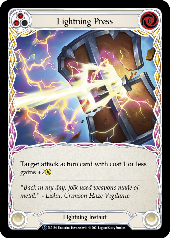 Lightning Press (Yellow) | Rare [Rainbow Foil] - Unlimited