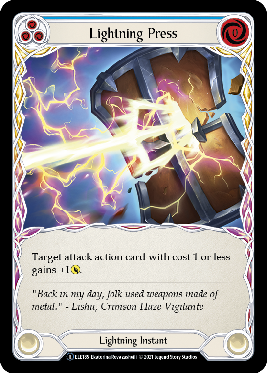 Lightning Press (Blue) | Rare [Rainbow Foil] - Unlimited
