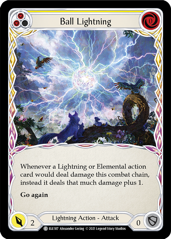 Ball Lightning (Yellow) | Common [Rainbow Foil] - First Edition