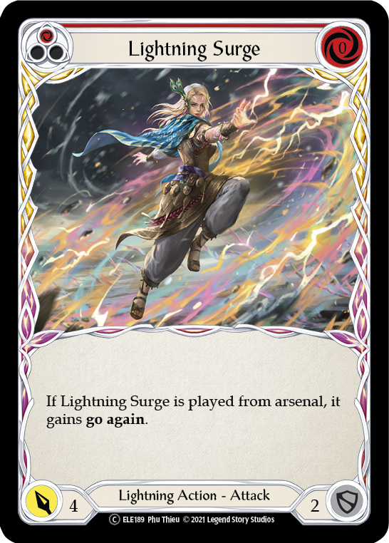 Lightning Surge (Red) | Common [Rainbow Foil] - Unlimited