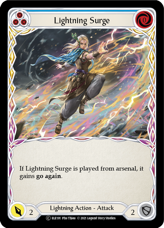 Lightning Surge (Blue) | Common [Rainbow Foil] - Unlimited