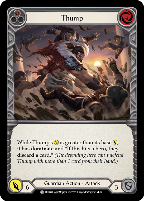 Thump (Red) | Common [Rainbow Foil] - First Edition