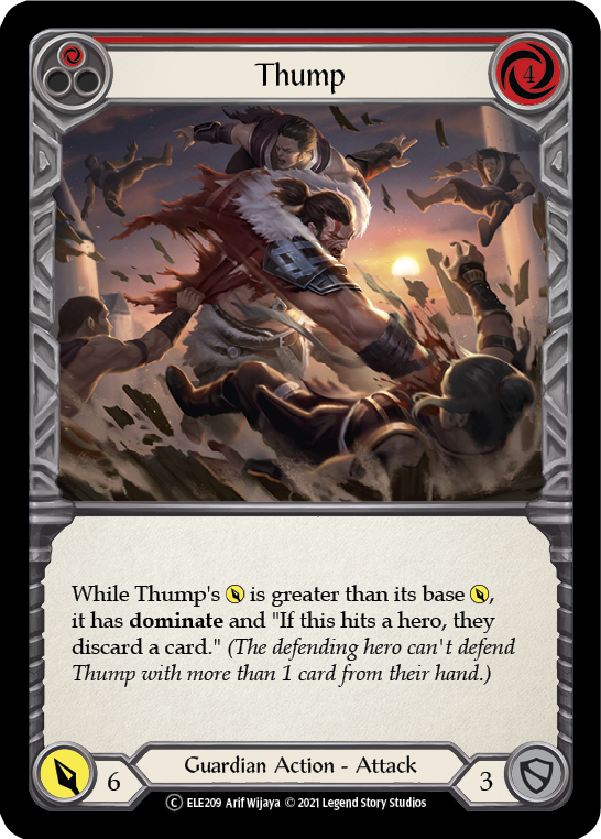 Thump (Red) | Common [Rainbow Foil] - Unlimited