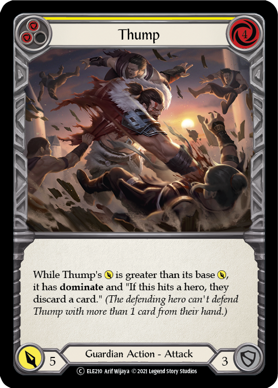 Thump (Yellow) | Common [Rainbow Foil] - Unlimited