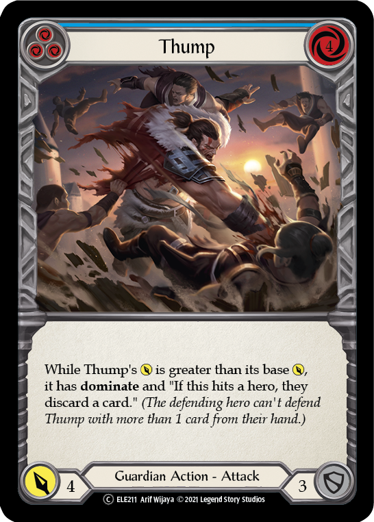 Thump (Blue) | Common [Rainbow Foil] - Unlimited