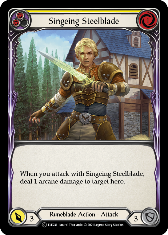 Singeing Spellblade (Yellow) | Common - Unlimited