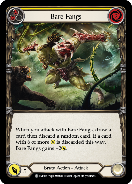 Bare Fangs (Yellow) | Common - First Edition