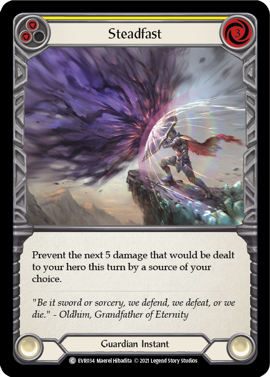 Steadfast (Yellow) | Common [Rainbow Foil] - First Edition