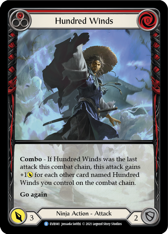 Hundred Winds (Red) | Rare [Rainbow Foil Extended Art] - First Edition