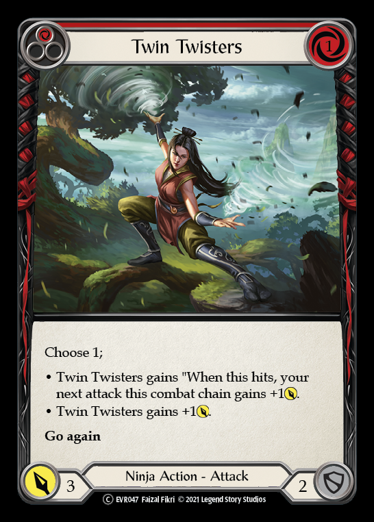 Twin Twisters (Red) | Common [Rainbow Foil] - First Edition