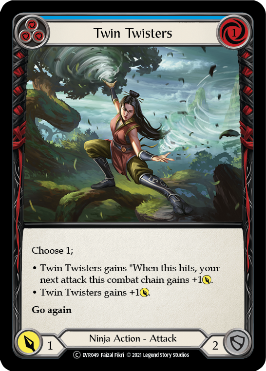 Twin Twisters (Blue) | Common [Rainbow Foil] - First Edition
