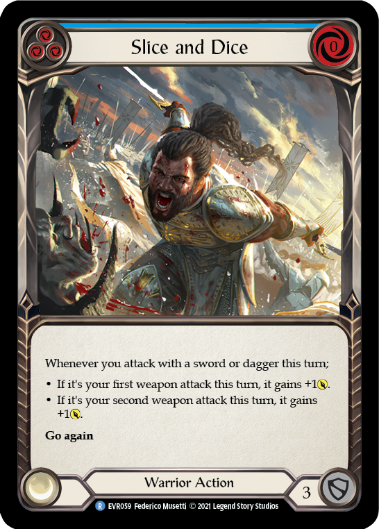 Slice and Dice (Blue) | Rare [Rainbow Foil] - First Edition