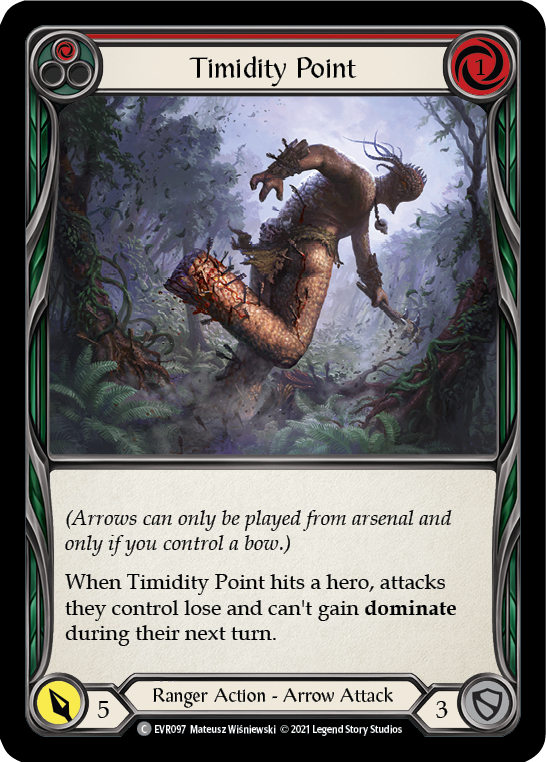 Timidity Point (Red) | Common [Rainbow Foil] - First Edition