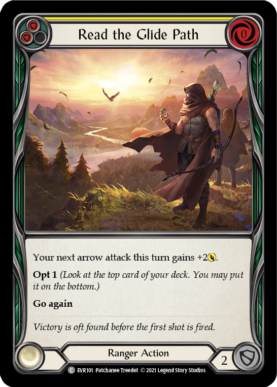 Read the Glide Path (Yellow) | Common [Rainbow Foil] - First Edition
