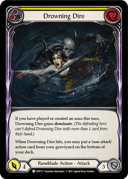 Drowning Dire (Yellow) | Common - First Edition
